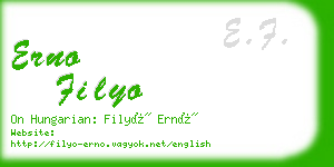 erno filyo business card